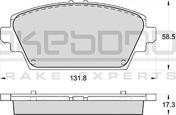 Akebono AN-8218K - Гальмівні колодки, дискові гальма autozip.com.ua
