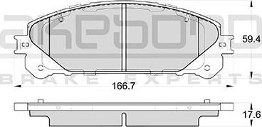 Akebono AN-8213K - Гальмівні колодки, дискові гальма autozip.com.ua