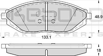 Akebono AN-8236KE - Гальмівні колодки, дискові гальма autozip.com.ua