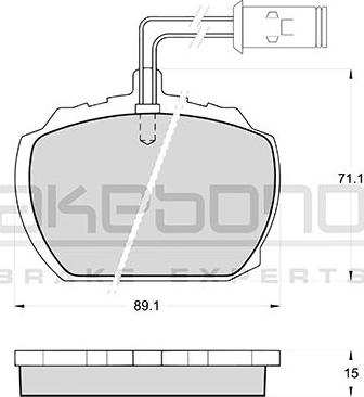 Akebono AN-3994K - Гальмівні колодки, дискові гальма autozip.com.ua