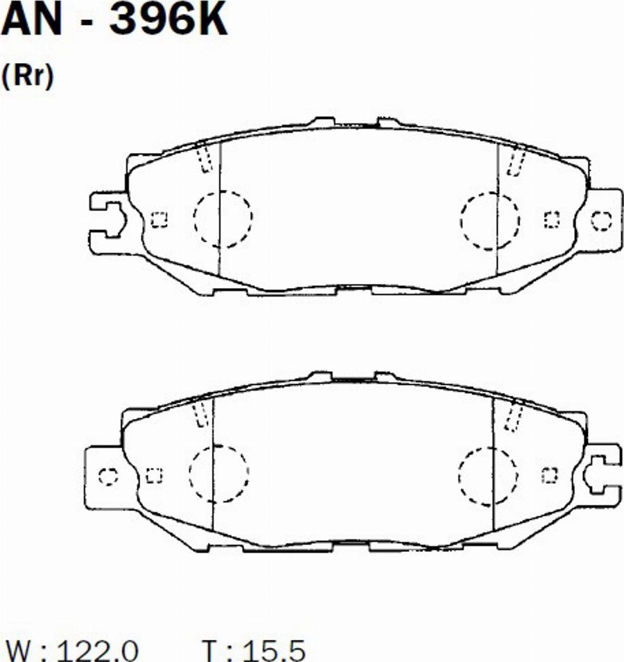 Akebono AN-396K - Гальмівні колодки, дискові гальма autozip.com.ua