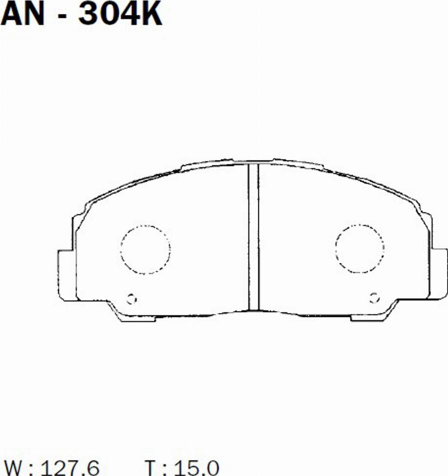 Akebono AN-304K - Гальмівні колодки, дискові гальма autozip.com.ua