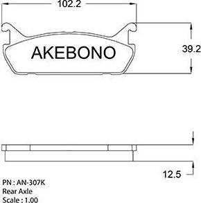 Akebono AN-307K - Гальмівні колодки, дискові гальма autozip.com.ua