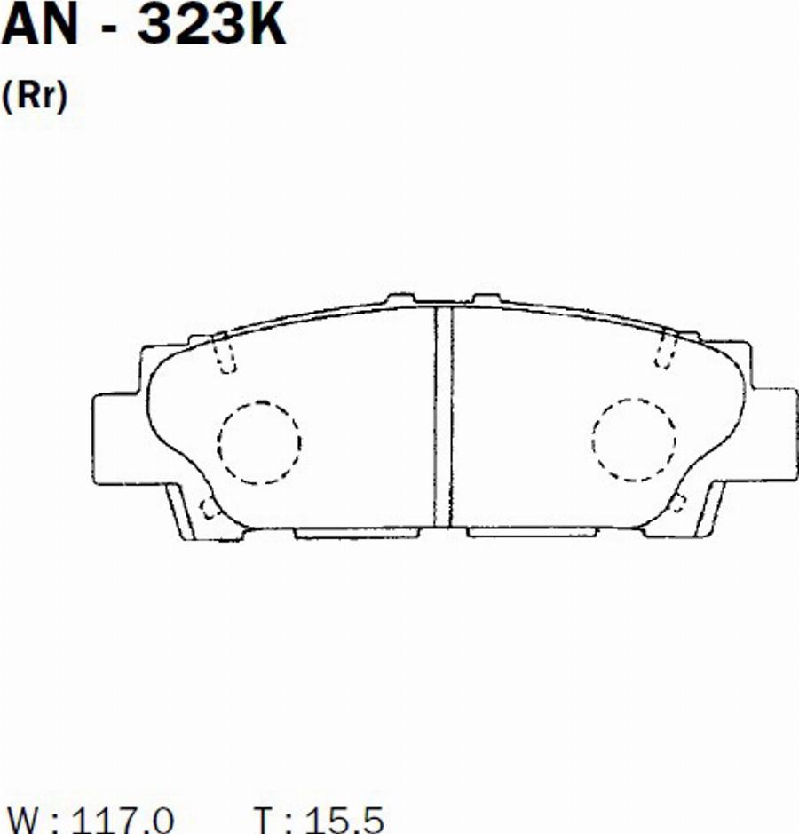 Akebono AN-323K - Гальмівні колодки, дискові гальма autozip.com.ua