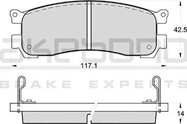 Akebono AN-242WKE - Гальмівні колодки, дискові гальма autozip.com.ua