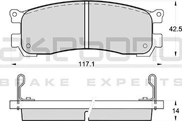 Akebono AN-242WK - Гальмівні колодки, дискові гальма autozip.com.ua