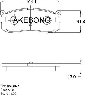 Akebono AN-250KE - Гальмівні колодки, дискові гальма autozip.com.ua