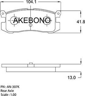 Akebono AN-250K - Гальмівні колодки, дискові гальма autozip.com.ua