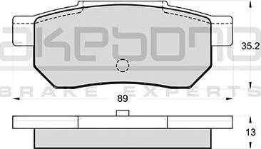 Akebono AN-207K - Гальмівні колодки, дискові гальма autozip.com.ua