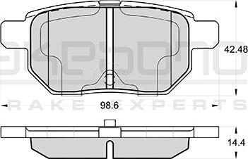 Akebono AN-716WKE - Гальмівні колодки, дискові гальма autozip.com.ua