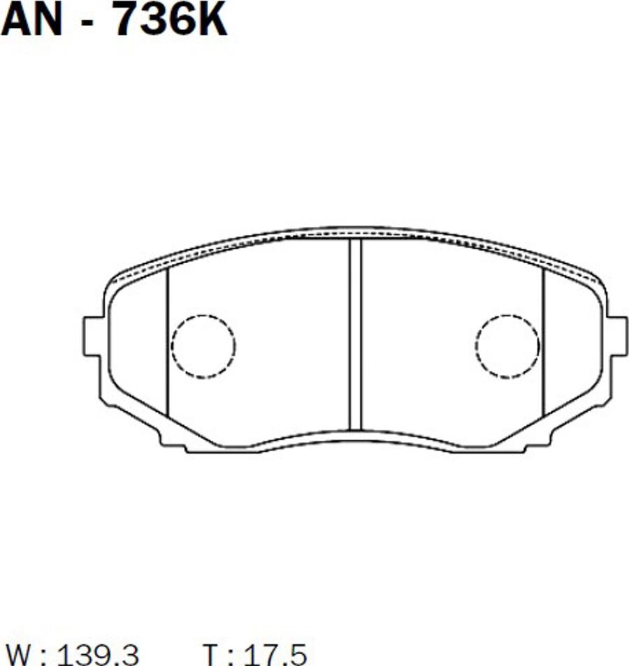 Akebono AN-736K - Гальмівні колодки, дискові гальма autozip.com.ua