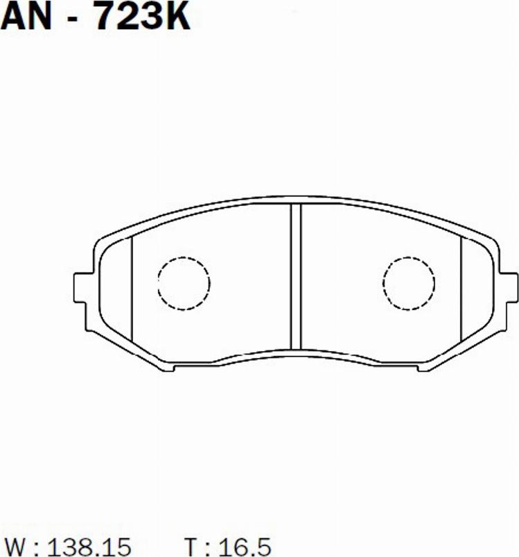 Akebono AN-723K - Гальмівні колодки, дискові гальма autozip.com.ua