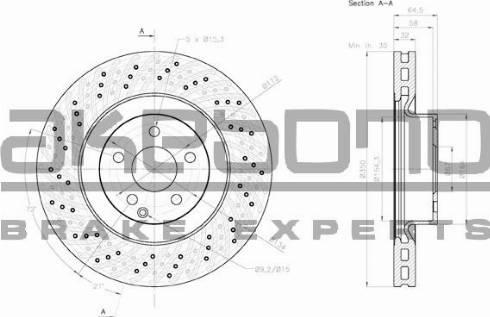 Akebono BN-0597 - Гальмівний диск autozip.com.ua