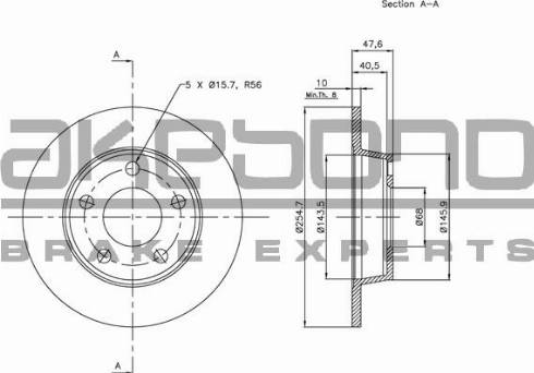 Akebono BN-0508 - Гальмівний диск autozip.com.ua