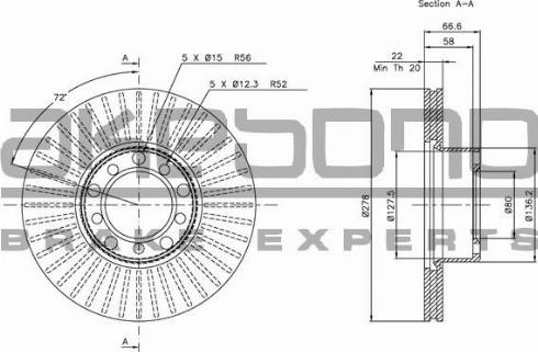 Akebono BN-0694 - Гальмівний диск autozip.com.ua