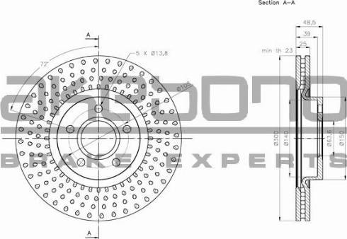 Akebono BN-0665 - Гальмівний диск autozip.com.ua