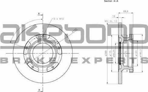 Akebono BN-0677 - Гальмівний диск autozip.com.ua