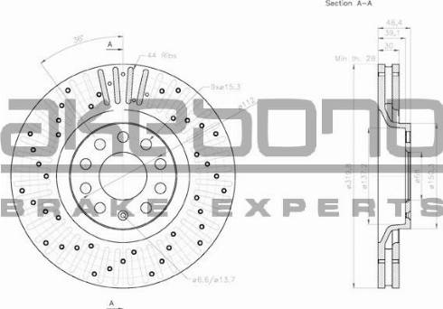 Akebono BN-0082 - Гальмівний диск autozip.com.ua