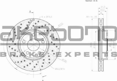 Akebono BN-0139E - Гальмівний диск autozip.com.ua