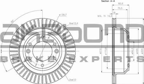 Akebono BN-0896 - Гальмівний диск autozip.com.ua