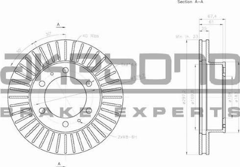 Akebono BN-0859 - Гальмівний диск autozip.com.ua