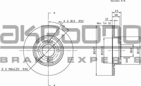 Akebono BN-0393 - Гальмівний диск autozip.com.ua