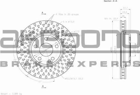 Akebono BN-0221 - Гальмівний диск autozip.com.ua