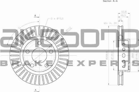 Akebono BN-0707 - Гальмівний диск autozip.com.ua