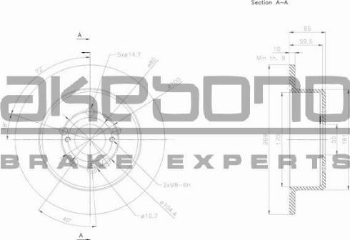 Akebono BN-1183 - Гальмівний диск autozip.com.ua