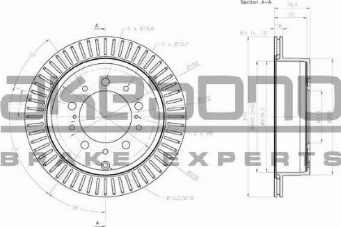 Akebono BN-1297 - Гальмівний диск autozip.com.ua