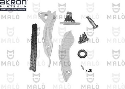 AKRON-MALÒ 909023 - Комплект ланцюга приводу распредвала autozip.com.ua