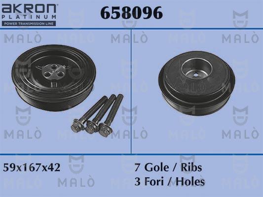 AKRON-MALÒ 658096 - Ремінний шків, колінчастий вал autozip.com.ua