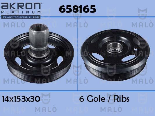 AKRON-MALÒ 658165 - Ремінний шків, колінчастий вал autozip.com.ua