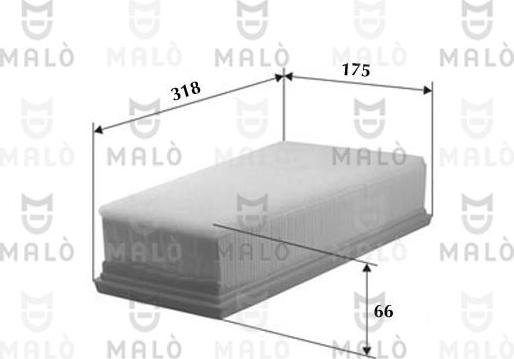 AKRON-MALÒ 1500564 - Повітряний фільтр autozip.com.ua