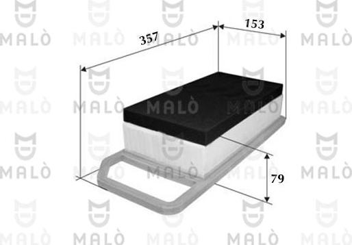 AKRON-MALÒ 1500565 - Повітряний фільтр autozip.com.ua