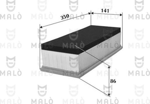 AKRON-MALÒ 1500566 - Повітряний фільтр autozip.com.ua
