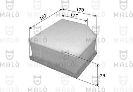 AKRON-MALÒ 1500581 - Повітряний фільтр autozip.com.ua