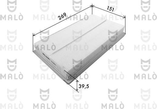 AKRON-MALÒ 1500640 - Повітряний фільтр autozip.com.ua
