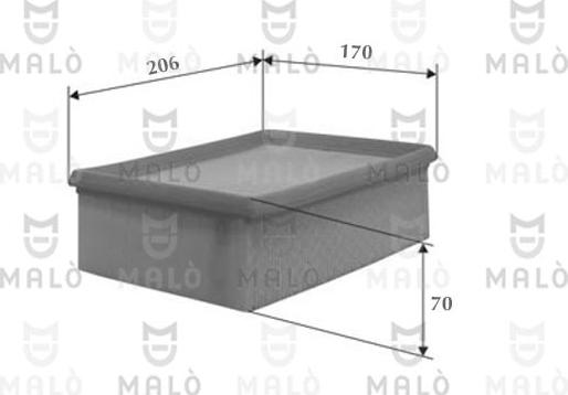 AKRON-MALÒ 1500608 - Повітряний фільтр autozip.com.ua