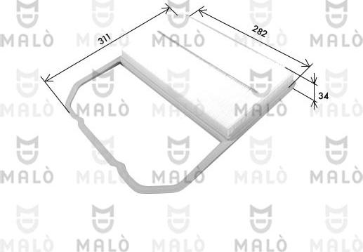 AKRON-MALÒ 1500632 - Повітряний фільтр autozip.com.ua