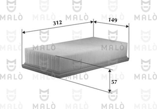 AKRON-MALÒ 1500094 - Повітряний фільтр autozip.com.ua
