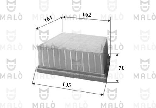 AKRON-MALÒ 1500012 - Повітряний фільтр autozip.com.ua