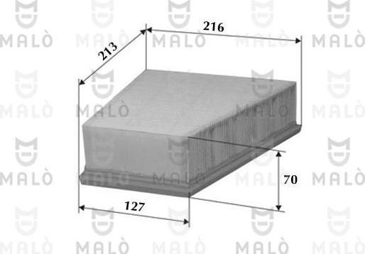 AKRON-MALÒ 1500028 - Повітряний фільтр autozip.com.ua