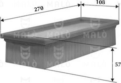 AKRON-MALÒ 1500198 - Повітряний фільтр autozip.com.ua