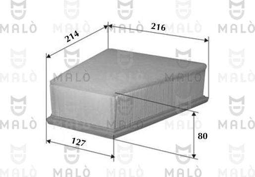 AKRON-MALÒ 1500156 - Повітряний фільтр autozip.com.ua