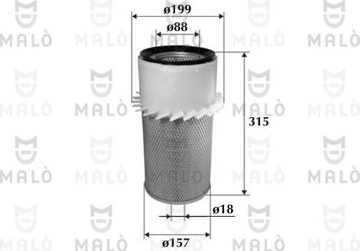 AKRON-MALÒ 1500150 - Повітряний фільтр autozip.com.ua