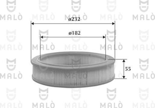 AKRON-MALÒ 1500133 - Повітряний фільтр autozip.com.ua