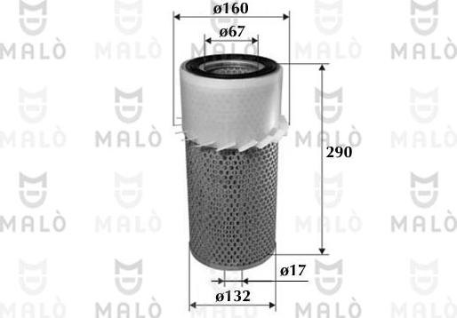 AKRON-MALÒ 1500122 - Повітряний фільтр autozip.com.ua