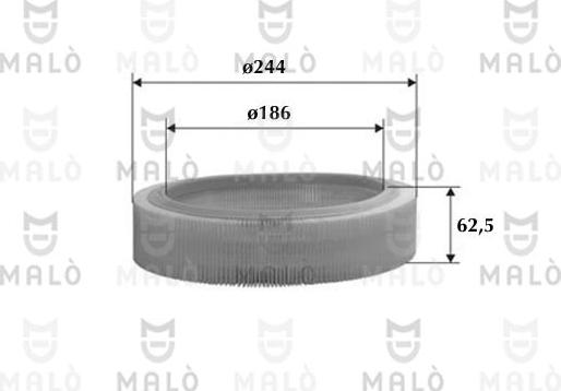 AKRON-MALÒ 1500345 - Повітряний фільтр autozip.com.ua