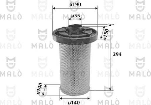 AKRON-MALÒ 1500316 - Повітряний фільтр autozip.com.ua